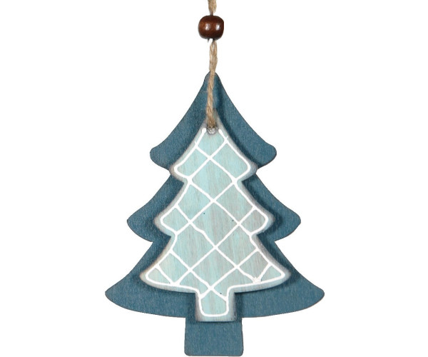 Ξύλινο Κρεμαστό Χριστουγεννιάτικο Στολίδι 10cm