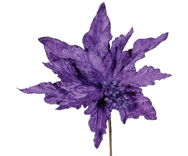 Μώβ Χριστουγεννιάτικο Λουλούδι 25cm