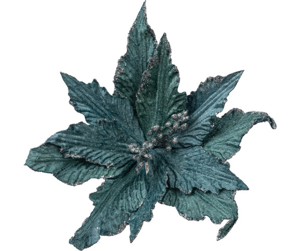 Μπλέ Χριστουγεννιάτικο Λουλούδι 25cm