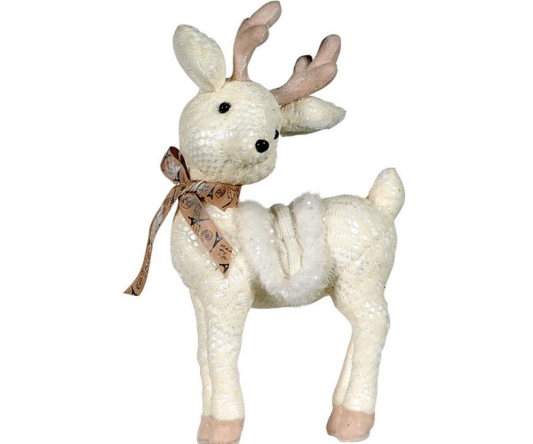 Λούτρινο Χριστουγεννιάτικο Διακοσμητικό Ελάφι 55(h)cm