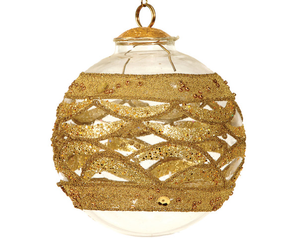 Γυάλινη Χριστουγεννιάτικη Μπάλα 10cm,Σέτ/2