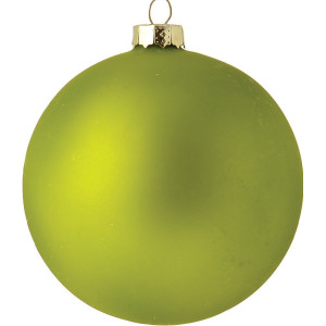 Πράσινη Γυάλινη Μάτ Χριστουγεννιάτικη Μπάλα 10cm,Σέτ/4