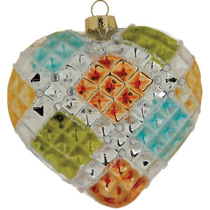 Γυάλινη Χριστουγεννιάτικη Μπάλα 5 x 9(h)cm,Σέτ/4