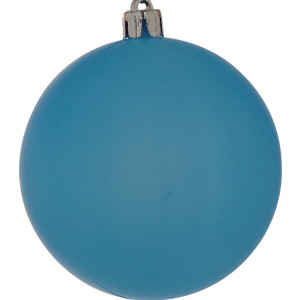Μπλέ Πλαστική Νέον Χριστουγεννιάτικη Μπάλα 10cm,Σέτ/4
