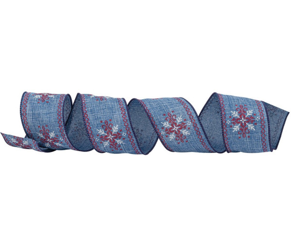 Μπλέ Χριστουγεννιάτικη Κορδέλα 8,5 Μέτρα (9 yards)