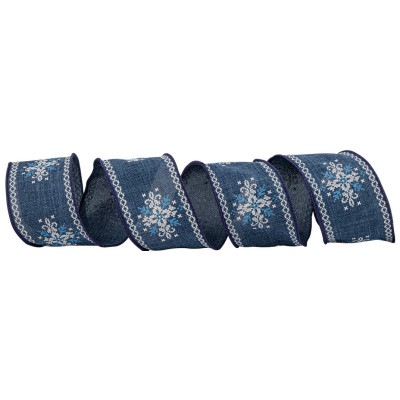 Μπλέ Χριστουγεννιάτικη Κορδέλα 8,5 Μέτρα (9 yards)