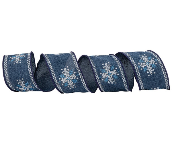 Μπλέ Χριστουγεννιάτικη Κορδέλα 8,5 Μέτρα (9 yards)