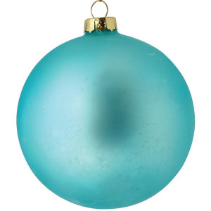 Μπλέ Γυάλινη Μάτ Χριστουγεννιάτικη Μπάλα 8cm,Σέτ/6