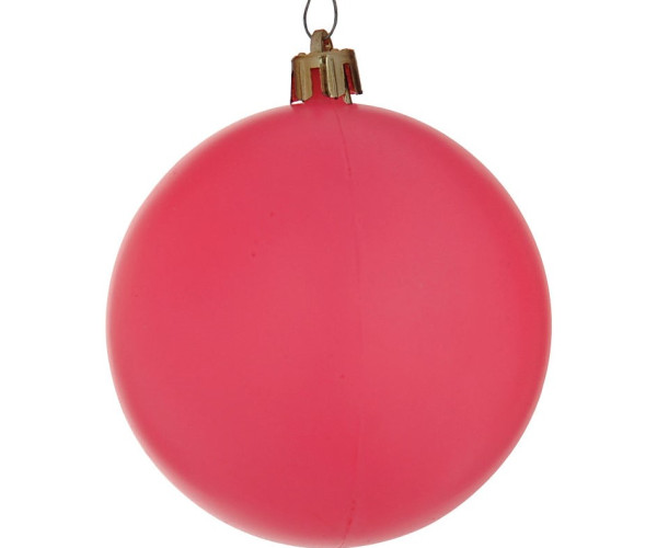 Πλαστική Νέον Χριστουγεννιάτικη Μπάλα 8cm,Σέτ/6