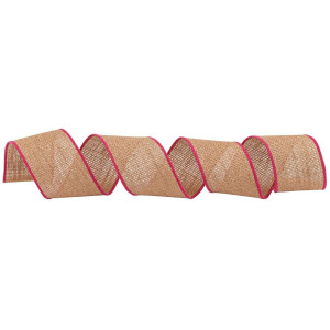 Ρόζ Χριστουγεννιάτικη Κορδέλα 8,50 Μέτρων (9 Yards)