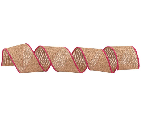 Ρόζ Χριστουγεννιάτικη Κορδέλα 8,50 Μέτρων (9 Yards)