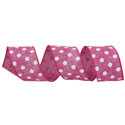 Ρόζ Χριστουγεννιάτικη Κορδέλα 8,50 Μέτρων (9 Yards)