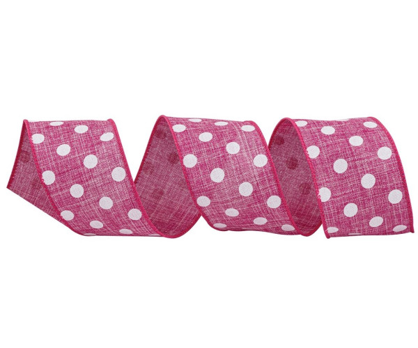 Ρόζ Χριστουγεννιάτικη Κορδέλα 8,50 Μέτρων (9 Yards)