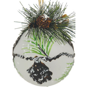 Γυάλινη Χριστουγεννιάτικη Μπάλα 8cm,Σέτ/6