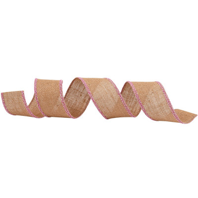 Ρόζ Χριστουγεννιάτικη Κορδέλα 8,50 Μέτρων (9 Yards)