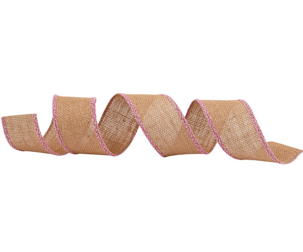 Ρόζ Χριστουγεννιάτικη Κορδέλα 8,50 Μέτρων (9 Yards)