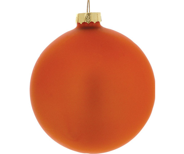 Χάλκινη Γυάλινη Και Μάτ Χριστουγεννιάτικη Μπάλα 8cm,Σέτ/6