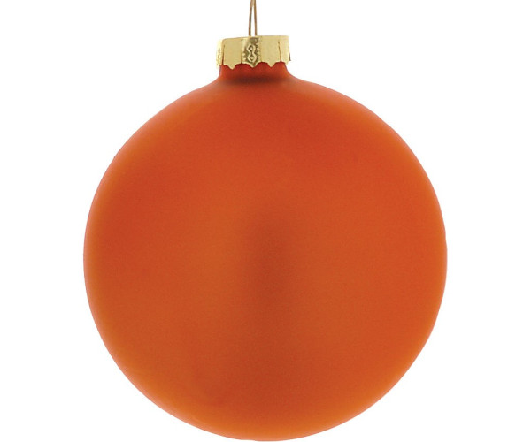 Χάλκινη Γυάλινη Και Μάτ Χριστουγεννιάτικη Μπάλα 10cm,Σέτ/4