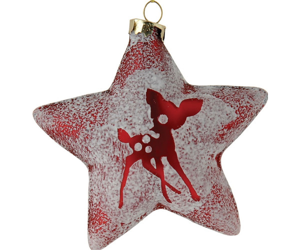 Γυάλινη Χριστουγεννιάτικη Μπάλα 8cm,Σέτ/6