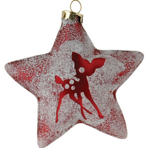 Γυάλινη Χριστουγεννιάτικη Μπάλα 10cm,Σέτ/4