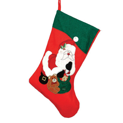 Πάνινη Χριστουγεννιάτικη Διακοσμητική Μπότα 45cm ,Σέτ/4