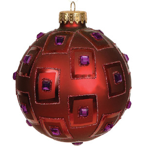 Γυάλινη Χριστουγεννιάτικη Μπάλα 10cm