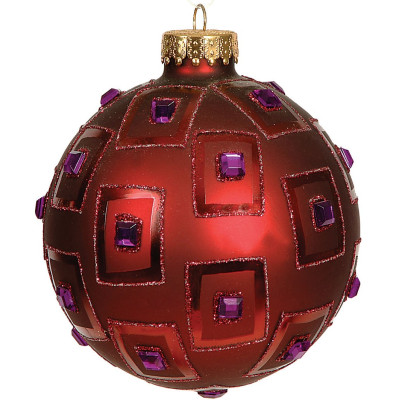 Γυάλινη Χριστουγεννιάτικη Μπάλα 10cm