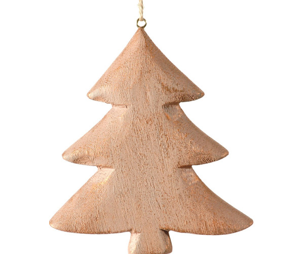 Ξύλινο Κρεμαστό Χριστουγεννιάτικο Δέντρο 2 x 12 x 14(h)cm