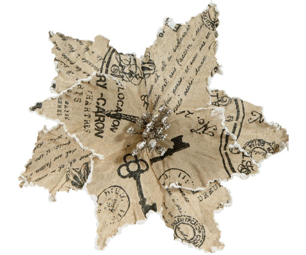 Χριστουγεννιάτικο Διακοσμητικό Λουλούδι 25cm