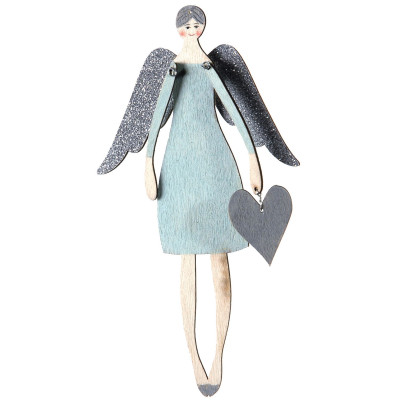 Ξύλινο Κρεμαστό Χριστουγεννιάτικο Στολίδι 8 x 15(h)cm