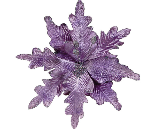 Μώβ Χριστουγεννιάτικο Λουλούδι 25cm