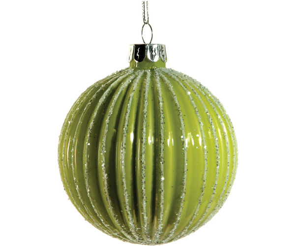 Γυάλινη Χριστουγεννιάτικη Μπάλα 8cm,Σέτ/6