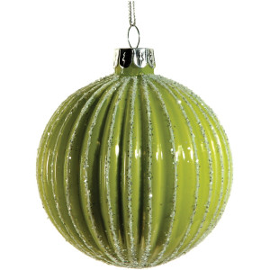 Γυάλινη Χριστουγεννιάτικη Μπάλα 10cm,Σέτ/4