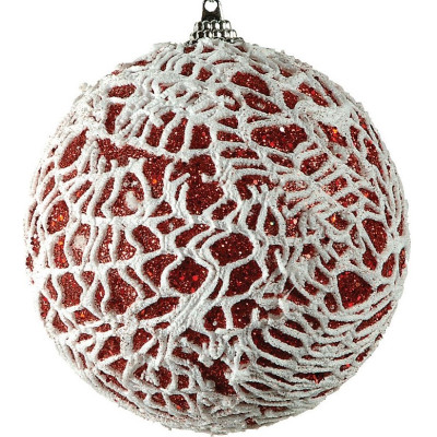 Πλαστική Χριστουγεννιάτικη Μπάλα 10cm,Σέτ/4