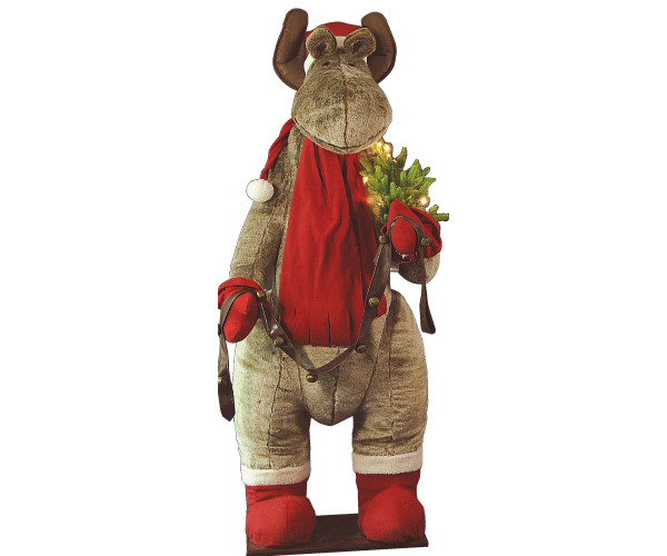 Φουσκωτός Διακοσμητικός Τάρανδος Με Μουσική 150cm