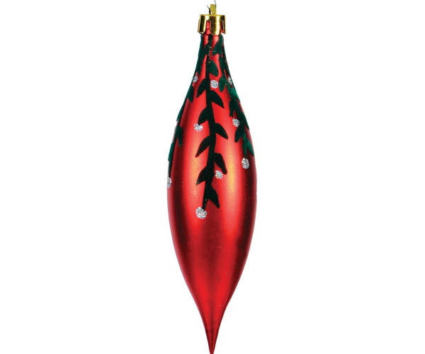 Πλαστική Χριστουγεννιάτικη Μπάλα Δάκρυ 15cm,Σέτ/4