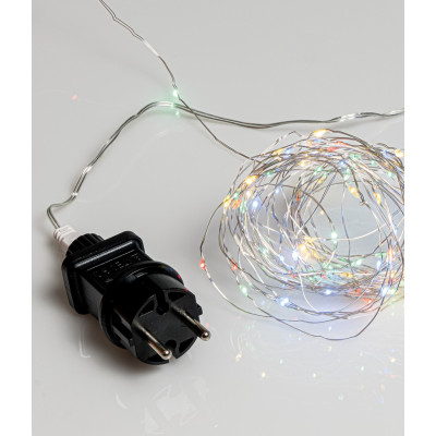 100Led Λαμπάκια Copper Πολύχρωμου Φωτισμού Με Μετασχηματιστή ,10 Μέτρα 