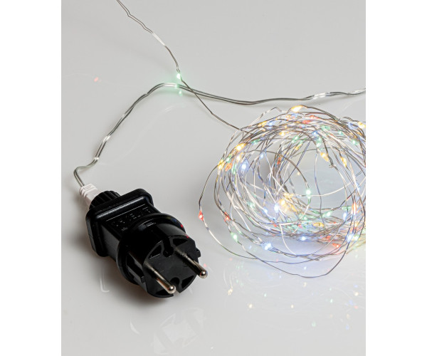 200Led Λαμπάκια Copper Πολύχρωμου Φωτισμού Με Μετασχηματιστή ,20 Μέτρα