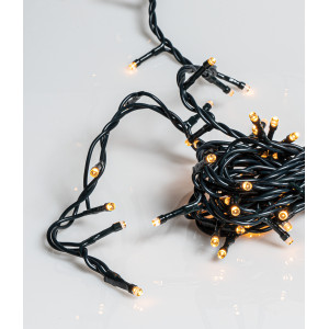 100Led Λαμπάκια Με 8 Προγράμματα,Πράσινο Καλώδιο/Θερμό (Warm) Λαμπάκι , 5 Μέτρα (Kelvin: 2.100 - 2.300)