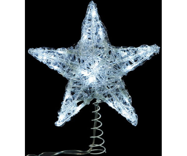 20Led Φωτιζόμενη Κορυφή Δέντρου Με Λευκό Φωτισμό,25cm