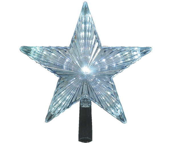 Led Φωτιζόμενη Κορυφή Δέντρου Με Λευκό Φωτισμό Και Πρόγραμμα,Ip44,22cm