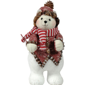 Λούτρινος Διακοσμητικός Αρκούδος 20 x 20 x 43(h)cm