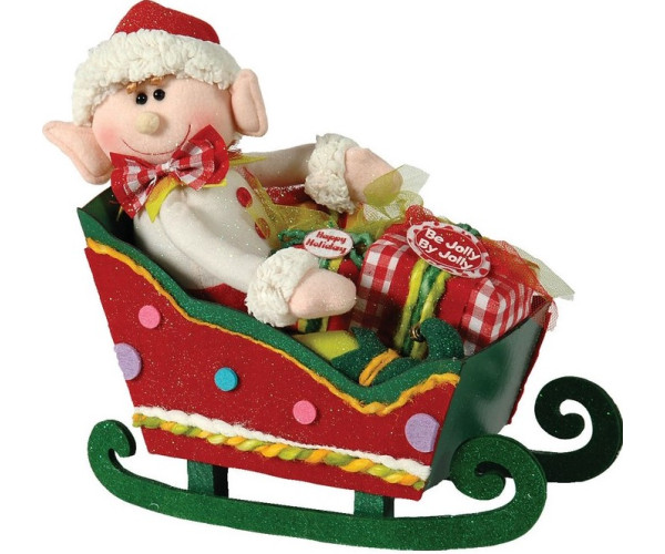 Λούτρινο Χριστουγεννιάτικο Διακοσμητικό 17 x 35 x 35(h)cm