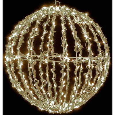 400Led Φωτιζόμενη Ακρυλική Μπάλα Με Θερμό Φωτισμό Και Μετασχηματιστή Ip44,35cm