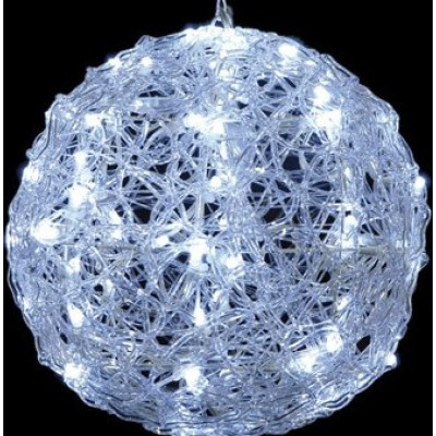80Led Φωτιζόμενη Ακρυλική Μπάλα Με Ψυχρό Φωτισμό Και Μετασχηματιστή Ip44,25cm