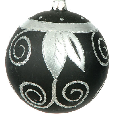 Γυάλινη Χριστουγεννιάτικη Μπάλα 10cm ,Σέτ/4