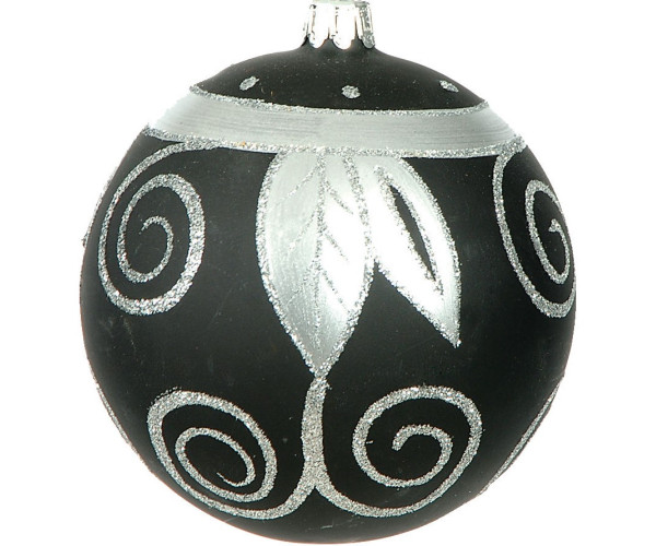 Γυάλινη Χριστουγεννιάτικη Μπάλα 10cm ,Σέτ/4