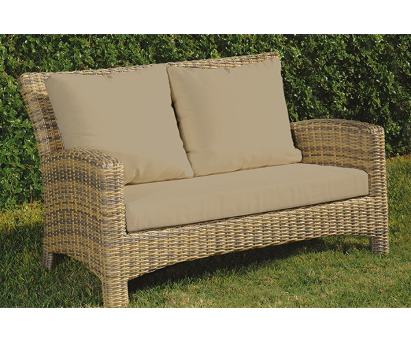 Rattan Καναπές 2 Θέσεων Με Σκελετό Αλουμινίου Με Μαξιλάρια 127 x 84 x 48(h)cm Rattan Καναπές 2 Θέσεων Με Σκελετό Αλουμινίου Με Μαξιλάρια 127 x 84 x 48(h)cm