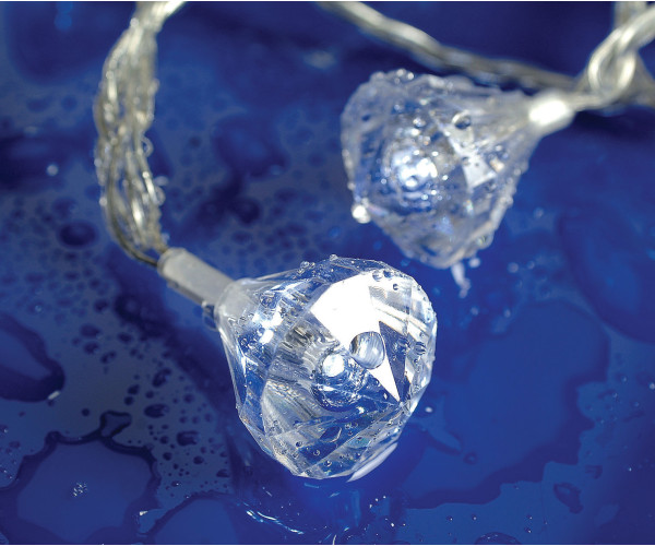 48 Led, Με Προγραμμα Και Μετασχηματιστή 24v, Με Διάφανο Καλώδιο - Λευκό Λαμπάκι, Απόστασης 6,3 Μέτρων