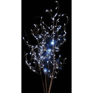 Φωτιζόμενο Κλαδί Led, Με Λευκό ( Του Πάγου) Φωτισμό Και Μετασχηματιστή 24V, 140cm